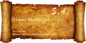 Simon Abiáta névjegykártya